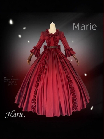 Identity V cosplay jelmez – Lady Red eredeti skin, teljes készlet övvel
