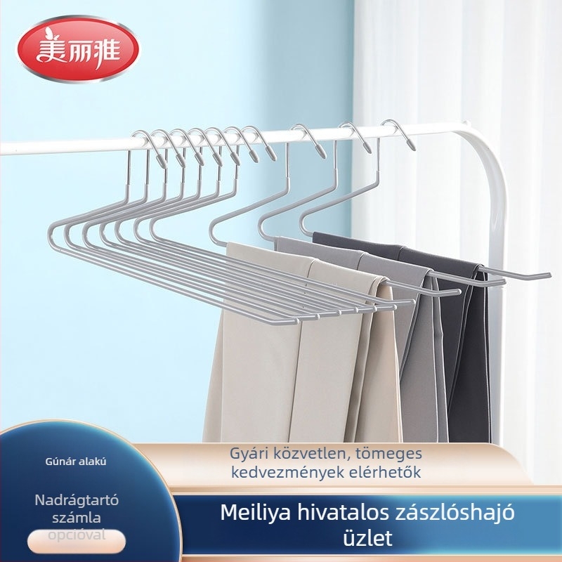 PVC lúd alakú nadrágakasztó, szürke, 10 darabos készlet