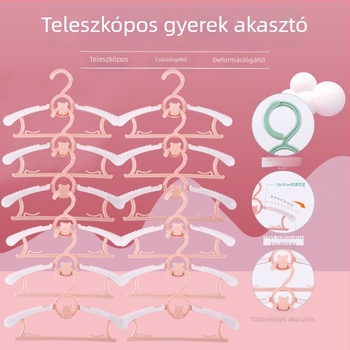 Kihúzható gyerekruhaakasztó újszülötteknek és csecsemőknek, kompakt otthoni használatra