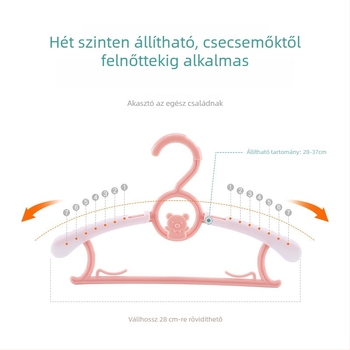 Kihúzható gyerekruhaakasztó újszülötteknek és csecsemőknek, kompakt otthoni használatra