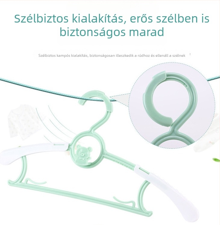 Kihúzható gyerekruhaakasztó újszülötteknek és csecsemőknek, kompakt otthoni használatra