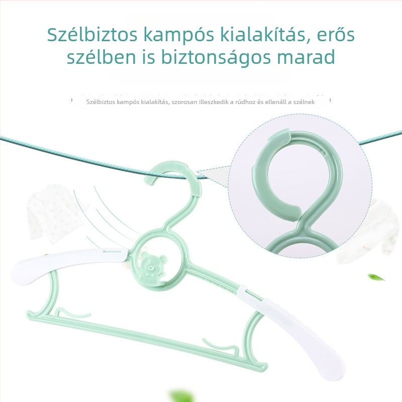 Kihúzható gyerekruhaakasztó újszülötteknek és csecsemőknek, kompakt otthoni használatra