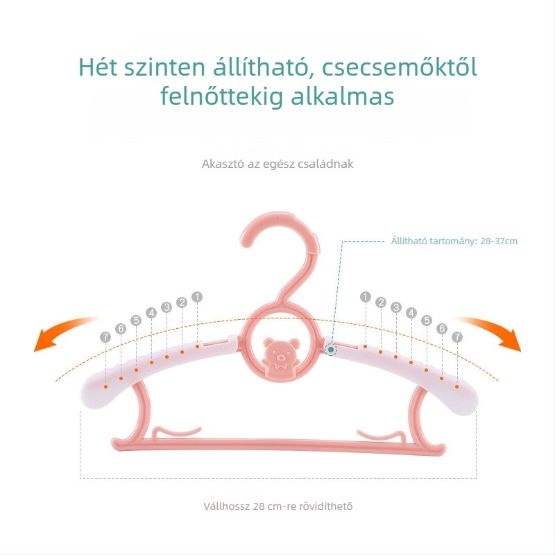 Kihúzható gyerekruhaakasztó újszülötteknek és csecsemőknek, kompakt otthoni használatra