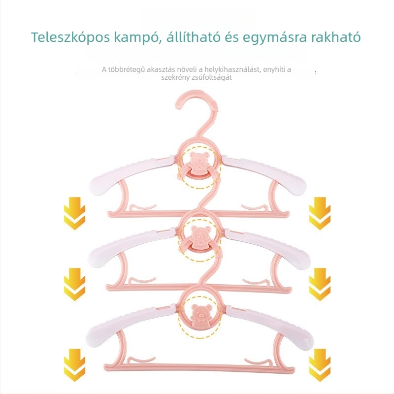 Kihúzható gyerekruhaakasztó újszülötteknek és csecsemőknek, kompakt otthoni használatra
