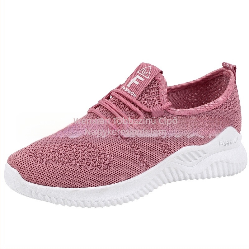 Női mindennapi sneaker légáteresztő hálófelsővel, könnyű, fehér