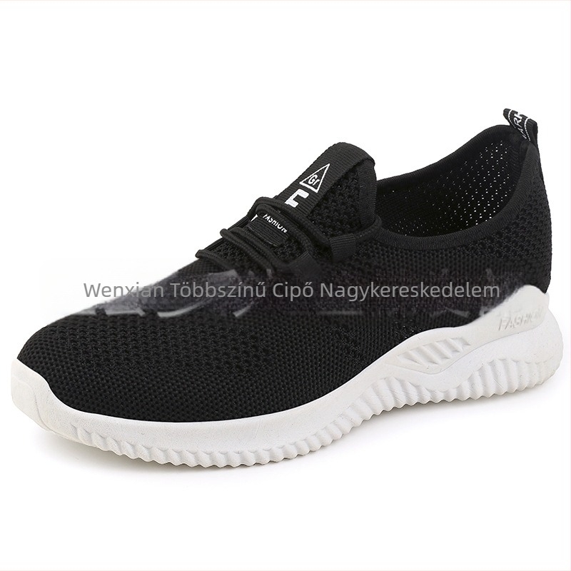 Női mindennapi sneaker légáteresztő hálófelsővel, könnyű, fehér