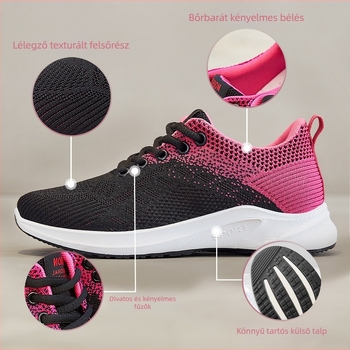 Női Flyknit sportcipő, 2026 nyár, kényelmes hétköznapi sportcipő