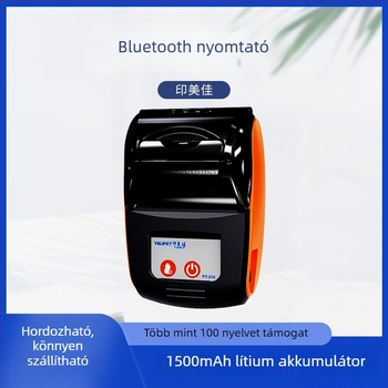 Mini hordozható Bluetooth termikus nyomtató nyugtákhoz, 58 mm