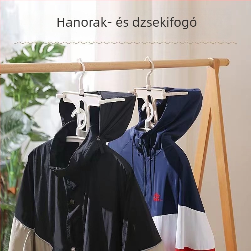 Összecsukható kapucnis pulóver vállfa és ruhaszárító állvány