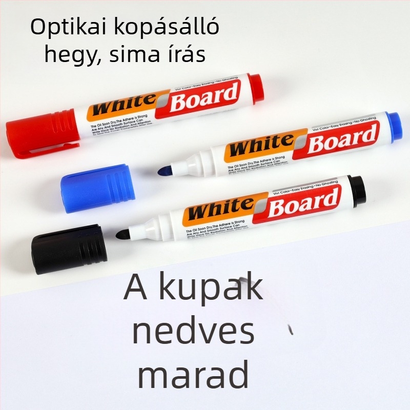 Törölhető fehér tábla marker készlet radírral, irodai és oktatási célra, nagy kapacitás, sima írás