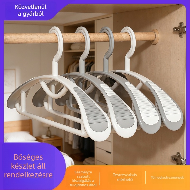 Egyszerű ruhafogas otthoni használatra, csúszásmentes, ideális kollégiumi szobában – ingekhez, nadrágokhoz és nyakkendőkhöz