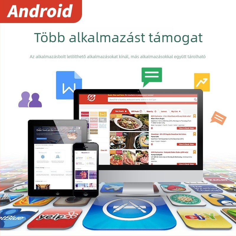 Kézben tartható PDA termikus nyomtató, Bluetooth, kompakt otthoni konyhához