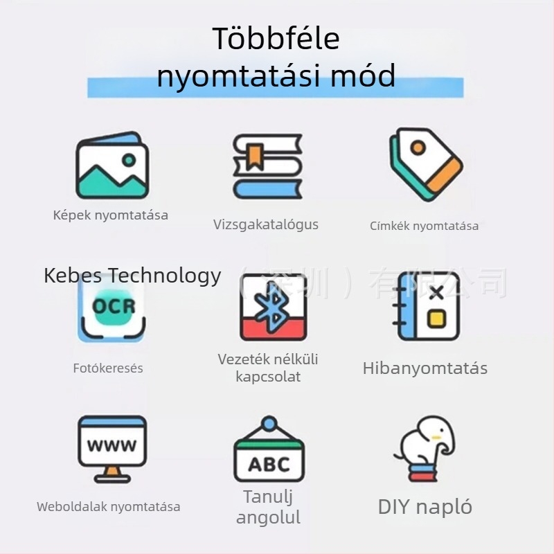 C15 mini hordozható termál nyomtató címkékhez és fotókhoz – zsebméret