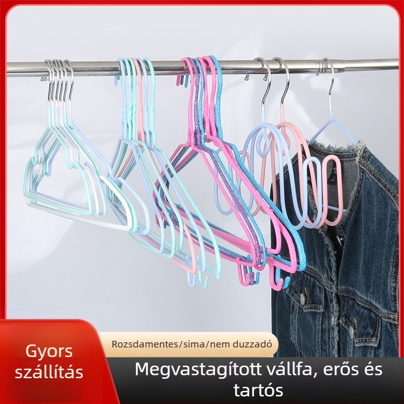 Vastagított barázdált ruhafogas, nem hagy nyomot a ruhákon, csúszásmentes, otthoni és kollégiumi használatra