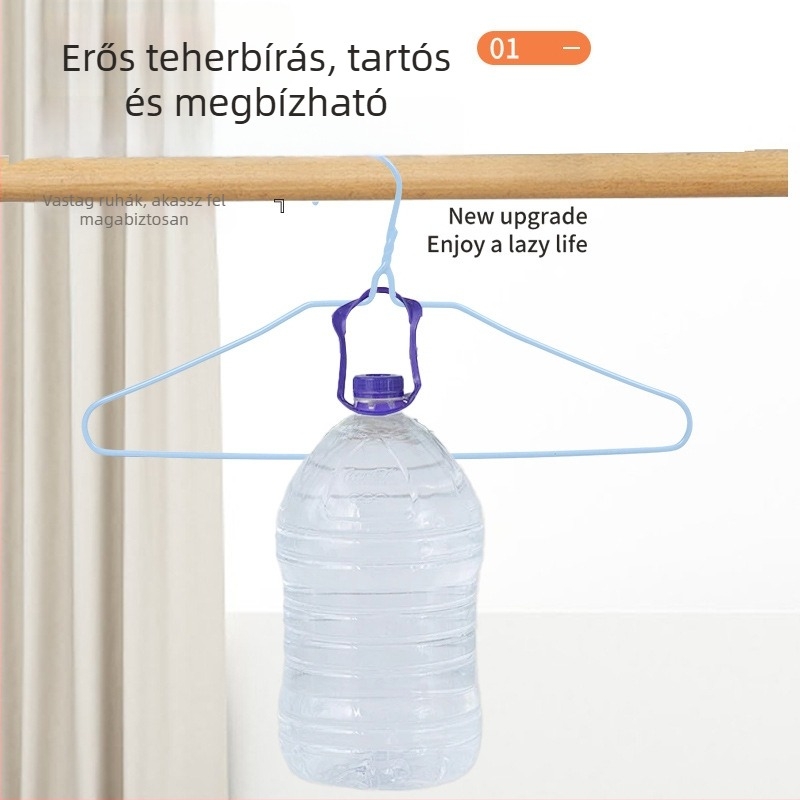 Vastagított barázdált ruhafogas, nem hagy nyomot a ruhákon, csúszásmentes, otthoni és kollégiumi használatra