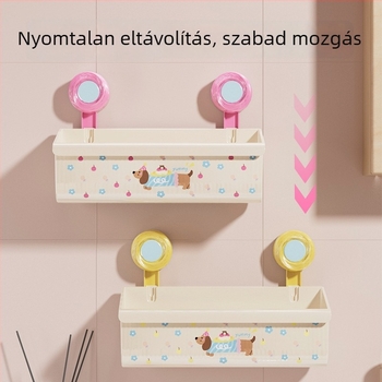 Nagy méretű falra szerelhető tároló szívókoronggal fürdőszobába, WC-hez és a konyhába