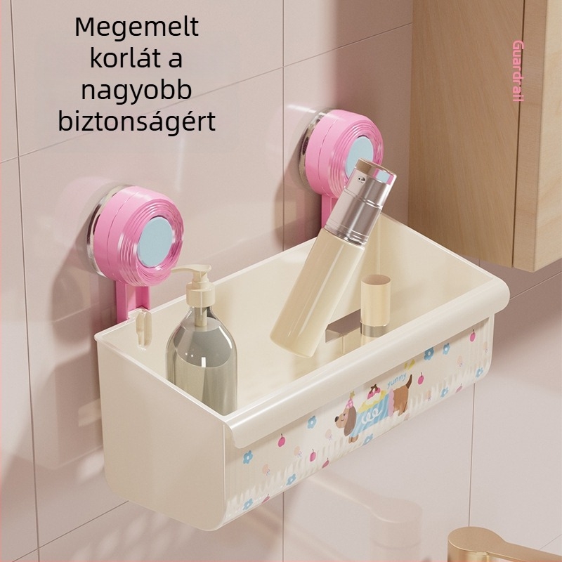 Nagy méretű falra szerelhető tároló szívókoronggal fürdőszobába, WC-hez és a konyhába