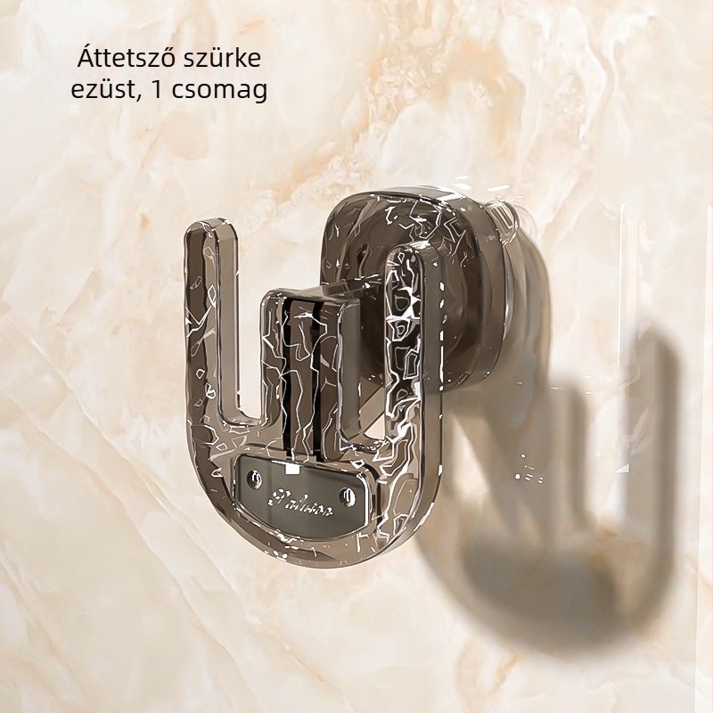 Szívócsésze papucsakasztó – falra szerelhető fürdőszobai tároló- és lefolyó akasztó furás nélkül