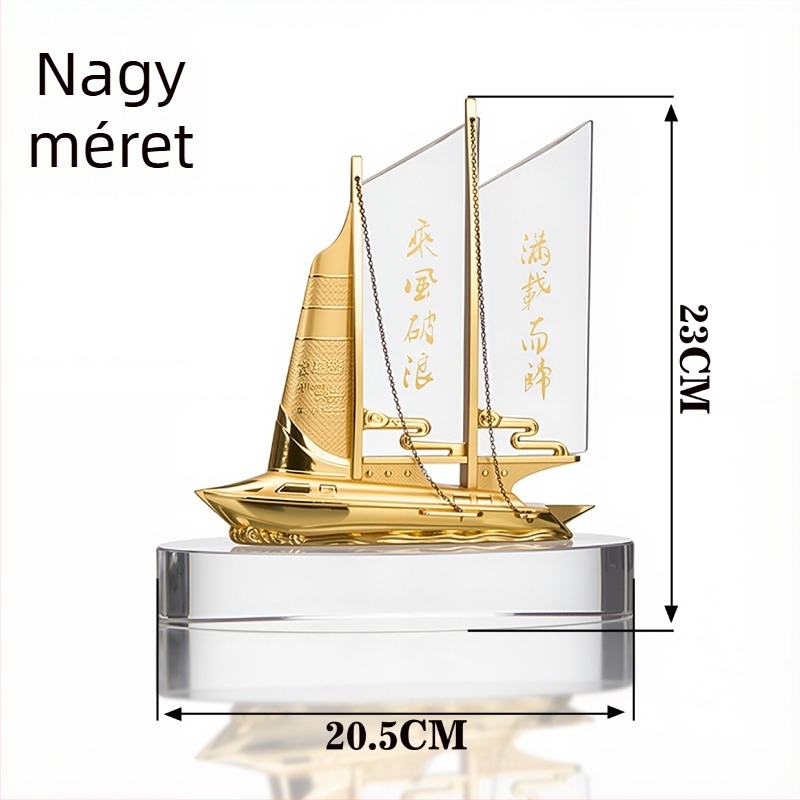  Kristály vitorláshajó trofea — személyre szabott emlék ajándék bajtársaknak vagy nyugdíjba vonulásra