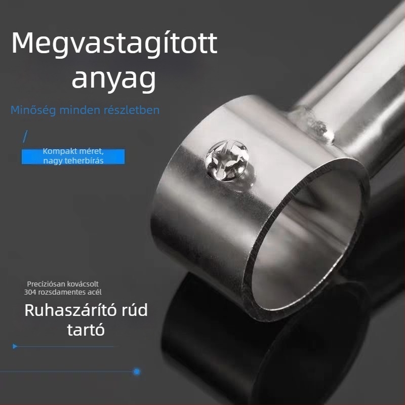 Rögzített 304 rozsdamentes acél ruhaszárító rúd, szélvédett, egycsöves, kétszintes szárítás