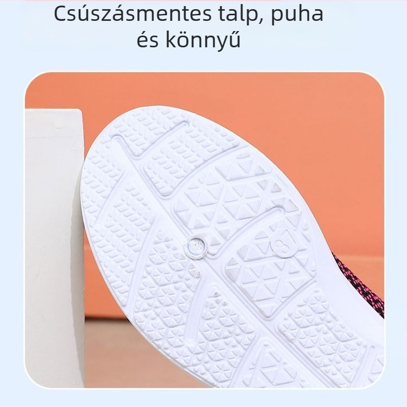Női vászoncipő Old Beijing stílusban tavaszra és őszre, csúszásmentes puha talppal munka és egész napos kényelem