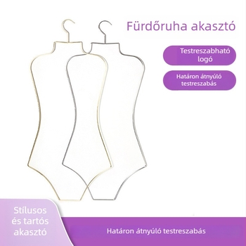 Rozsdamentes acélból készült fürdőruha felakasztó, női bikini és fehérnemű számára, logó nyomtatási lehetőség