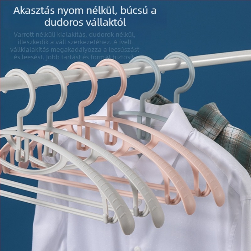 Összecsukható, modern minimalist ruhafogas kabátokhoz és öltönyökhöz, csúszásmentes, nyom nélkül