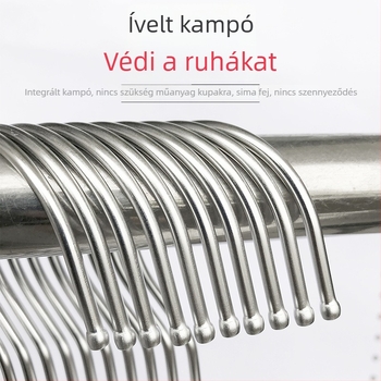 Rozsdamentes acél ruhaakasztó, 4 mm vastagságú, szélálló dizájn, modern minimalist stílus