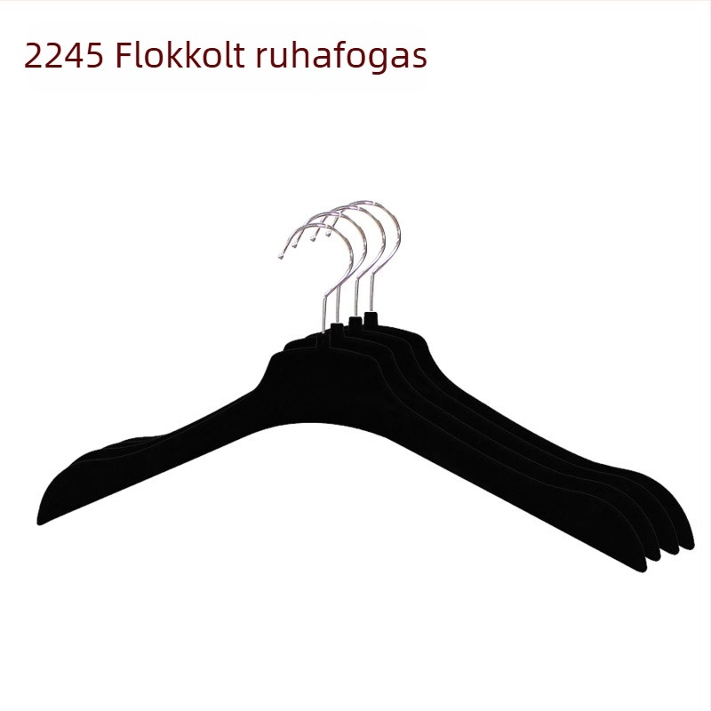 Őszi, magas minőségű fekete flockolt ruhavállfa nőknek zakókhoz