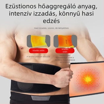 Sport- és fitnesz deréköv nano ezüstion bevonattal és telefontartó zsebbel, derékformázó