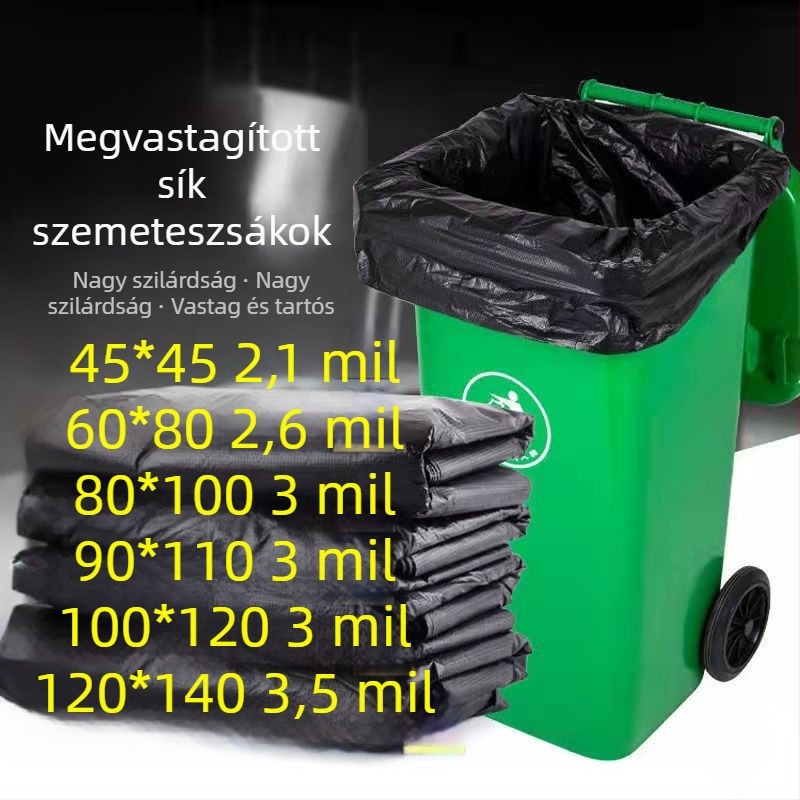 Konyhai szemeteszsákok, vastagított anyagból, egyszer használatos, mellény-stílusú, szállodai és ingatlan-tisztításra