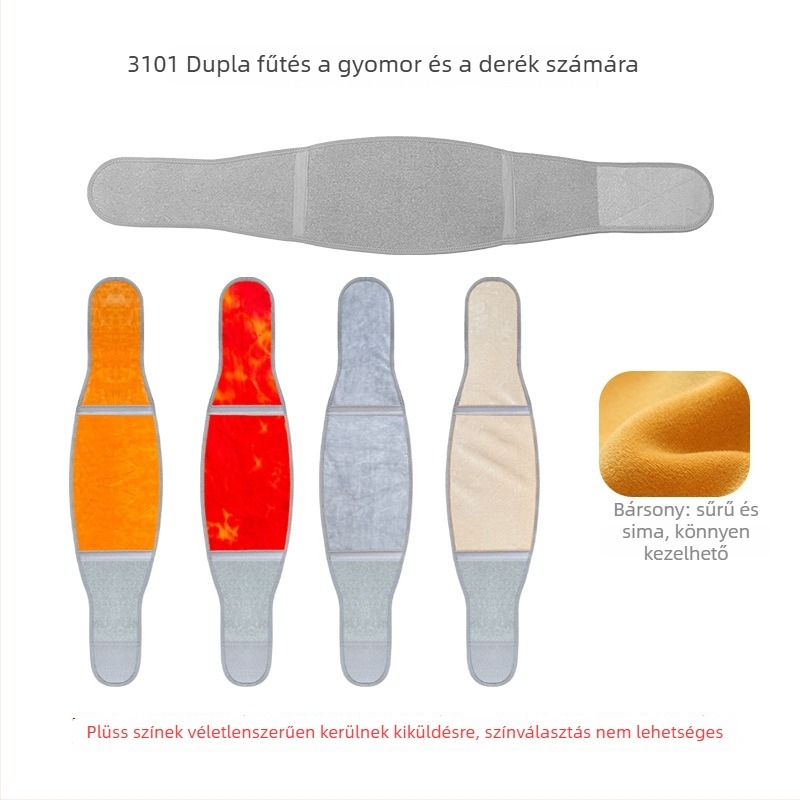 Deréktáji öv fleece béléssel, vastagabb melegítés, mágneses tartás, bambusz aktív szén