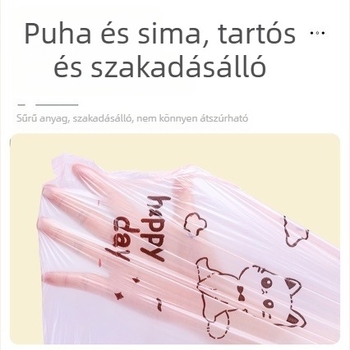 Nagy macska szemetes zacskók zsinóros kivitelben, hordozható, konyhai vastag műanyag zacskók