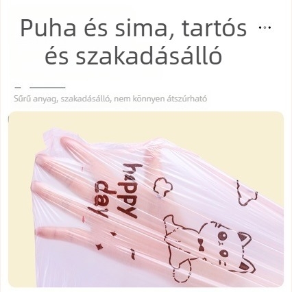 Nagy macska szemetes zacskók zsinóros kivitelben, hordozható, konyhai vastag műanyag zacskók