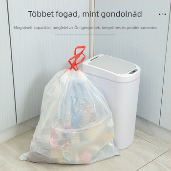 Nagy méretű, vastagított konyhai szemeteszsák húzózáras, egyszer használatos, otthoni és irodai használatra