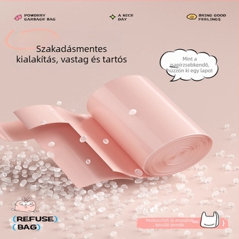 Nagy méretű, hordozható, vastagított szemeteszsák otthonra és irodába, mellény-stílusú dizájn, HDPE