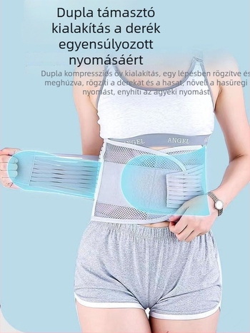 Derékvédő öv acéllemezből, szélesebb és lélegző, mind az évszakokhoz használható, hasi tömörítő öv sporthoz