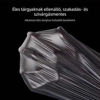 Nagy fekete szemeteszsákok lapos szájú kivitelben, vastított, ingatlanhasználatra