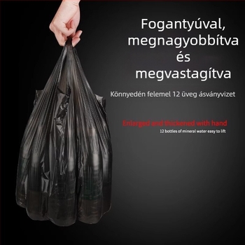 Fogantyús szemeteszsák, háztartási és irodai használatra, nagy méret, extra vastag műanyag zacskó, konyhához