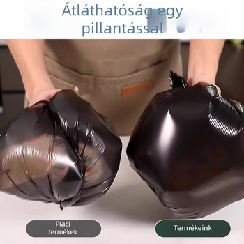 Fogantyús szemeteszsák, háztartási és irodai használatra, nagy méret, extra vastag műanyag zacskó, konyhához