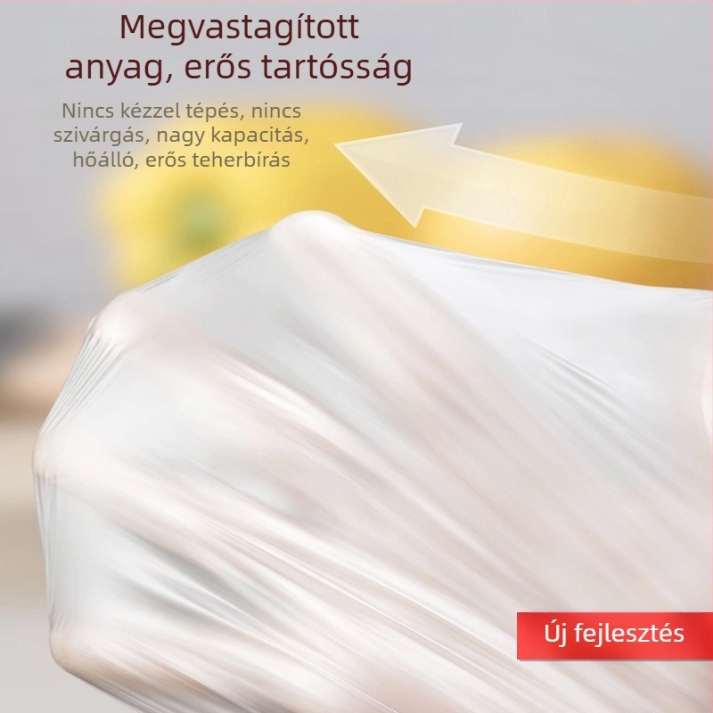 Citrom illatú vastag húzózsinóros szemeteszsákok, nagy tekercs, 80 db, háztartási használatra