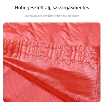 Nagy méretű piros műanyag csomagoló tasak, extrán vastag, kereskedelmi használatra
