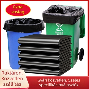 Extra nagy fekete egyszer használatos szemeteszsákok kereskedelmi használatra