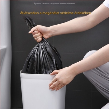 Húzós zsinóros szemeteszsákok, nagy méret, vastagított, hordozható, 50 db/tekercs