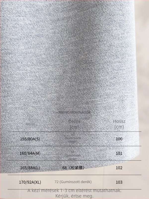 Fekete női széles lábszárú nadrág húzózsinórral, fleece-béléssel, elasztikus derékkal, mindennapi viselet