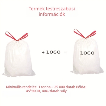 Biológiailag lebomló szemeteszsákok kötőfüllel, otthoni használatra, konyha és iroda, egyszer használatos, vastagított