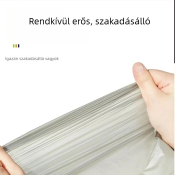 Ezüst színű húzókötéssel záródó, vastagított, nagy kapacitású szemeteszsákok irodai és otthoni használatra