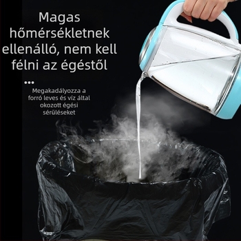 Mellény-stílusú, vastagított, nagy méretű egyszer használatos szemeteszsákok háztartási és konyhai használatra, HDPE