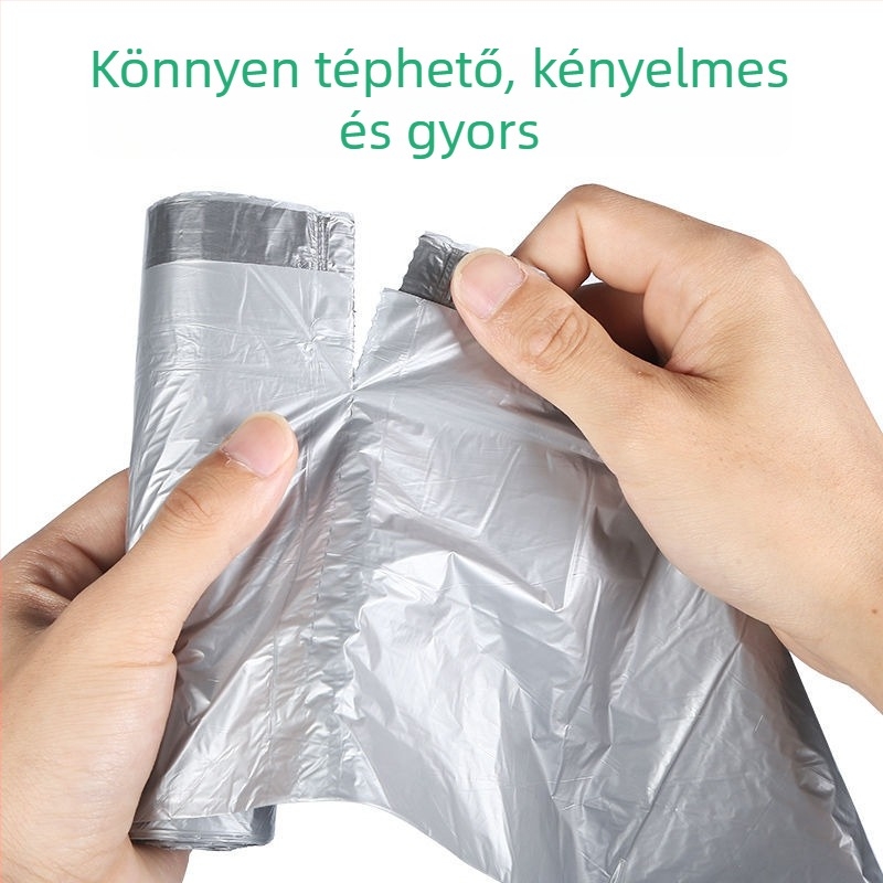 Jiaman Vastagított szemeteszsák kötős zsinórral, háztartási használatra, HDPE, szelektív hulladék, 15 db/tekercs