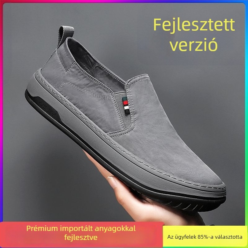 Férfi vászoncipő, 2024 új őszi modell, lélegző, slip-on, Beijing-stílusú